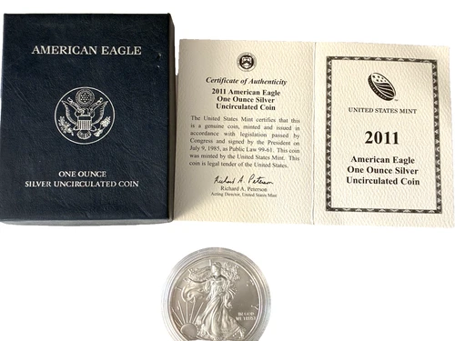 2011-W Burnished American Silver Eagle (w/Box & COA)
