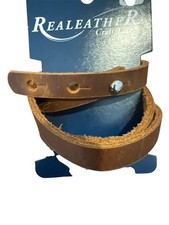 Realleather Leather Wrap Bracelet Brown OS