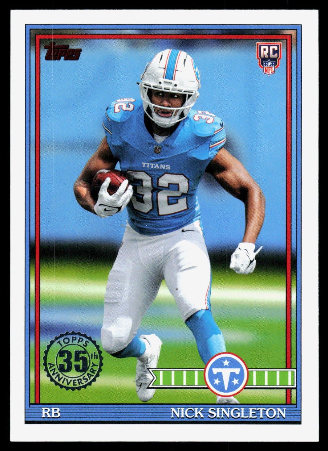 2026 Topps Flagship #91TR-14 Nick Singleton 1991 Topps Rookies Titans