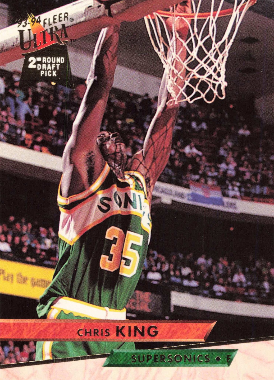 Chris King 1993-94 Ultra #345 Seattle SuperSonics RC