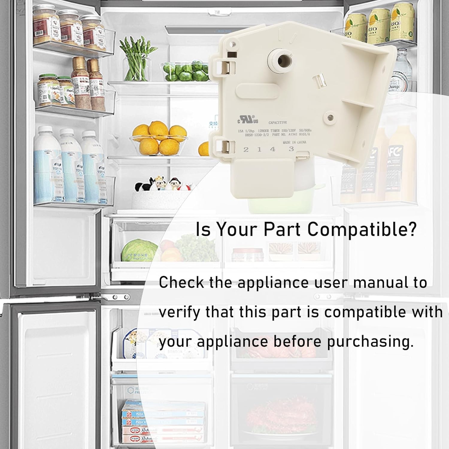 Defrost Timer for Frigidaire Refrigerator, AP6799886, PS3502363, 5304518034