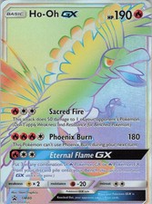 Ho-Oh GX - SM80 Holo Promo Sole e Luna Promo Pokemon leggermente giocato
