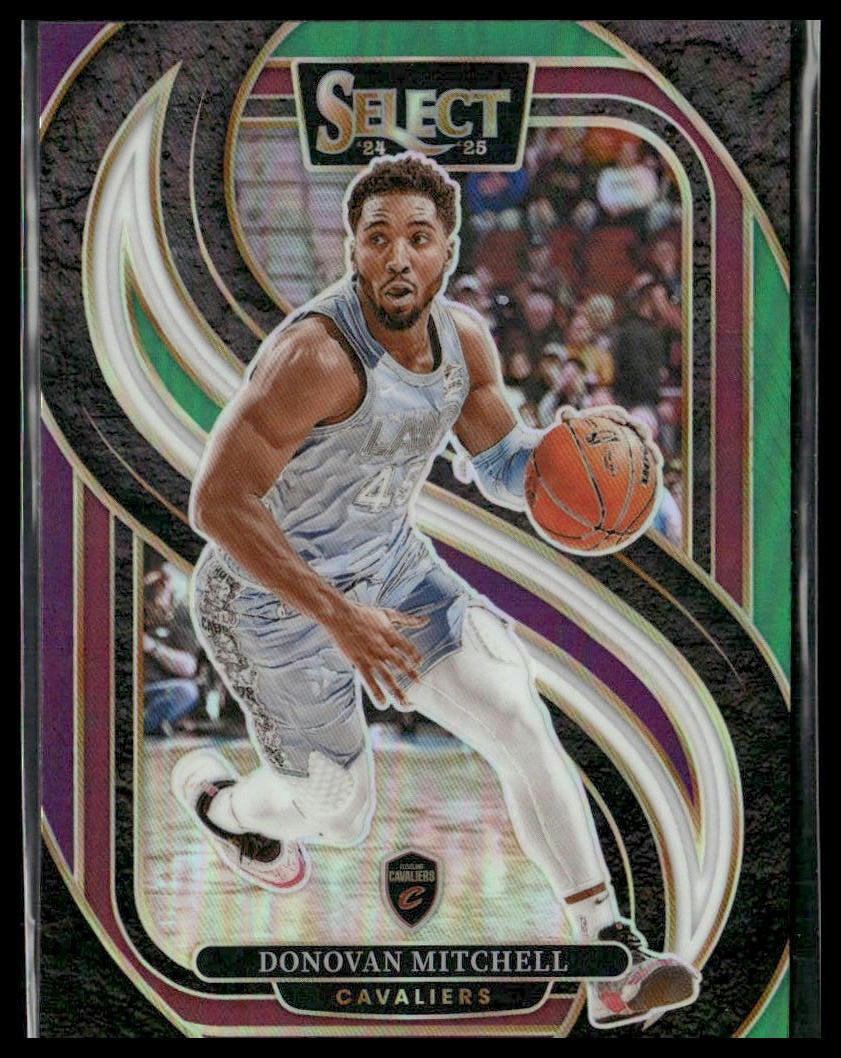 2024-25 Panini Select #155 Donovan Mitchell Green White Purple Prizm