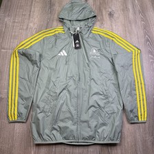 Adidas Boston Marathon 2023 Jacket Sage Green Full Zip Track Stripe Mens S NWT