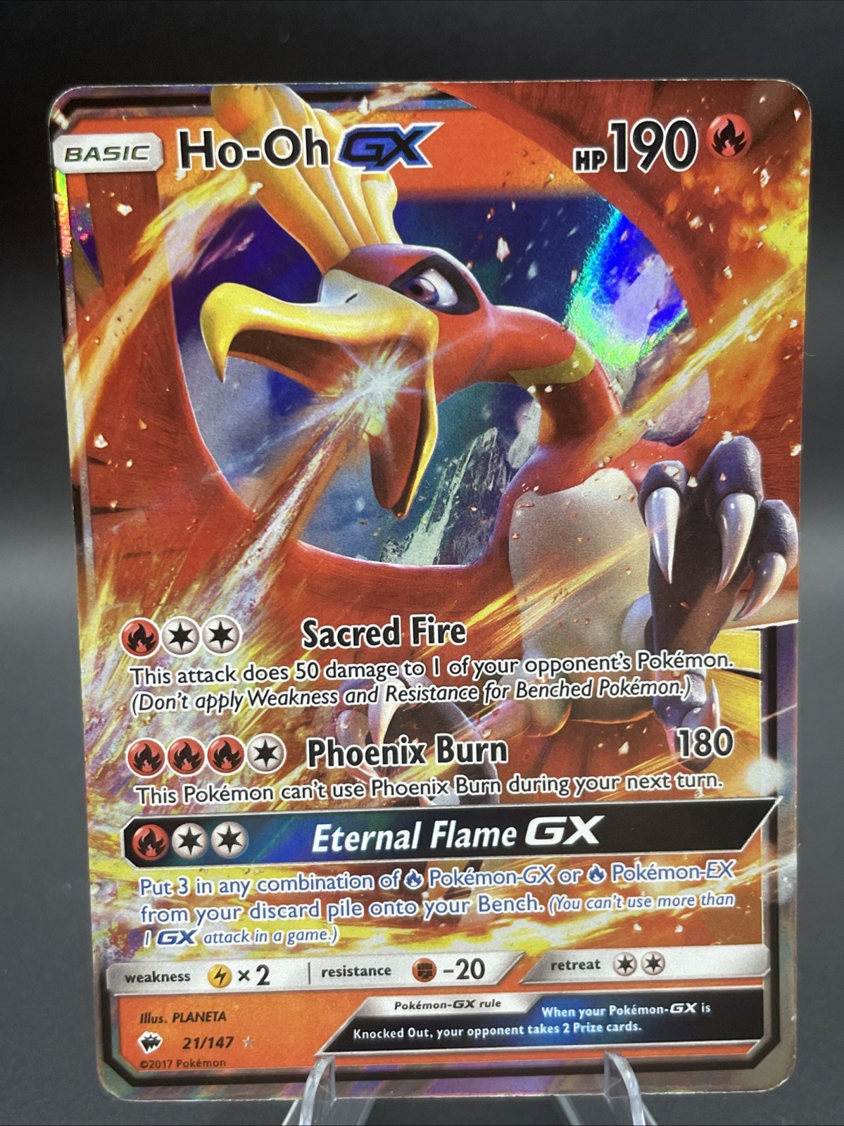 Ho-oh GX 21/147 Burning Shadows Ultra Rare Pokemon Card