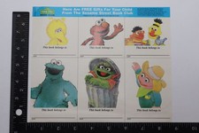 Ulica Sezamkowa Klub Książki Vintage Postać Płyta Bookplate znaczek Naklejka Płyta arkusza