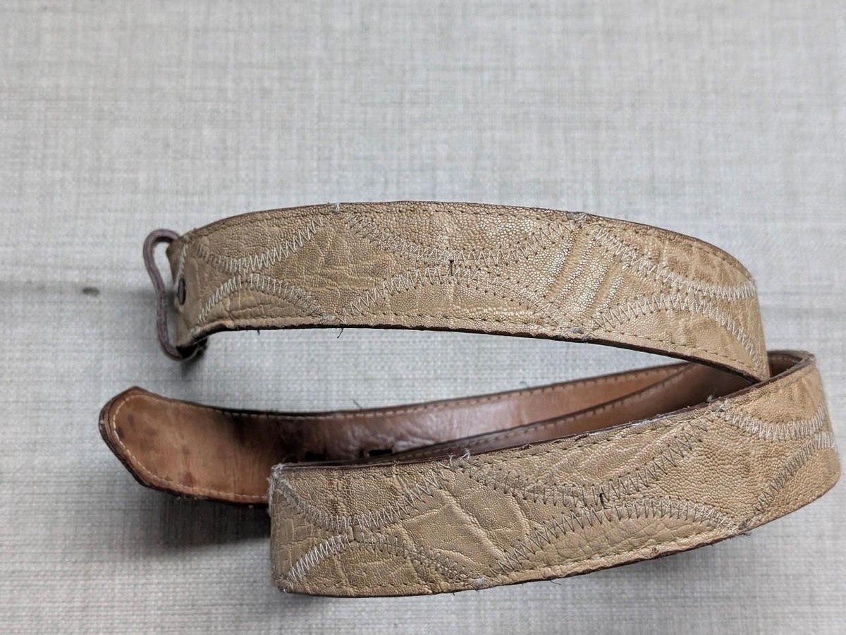 Tony Lama Gold Label Belt 36 Leopard Western Leather Texas Rodeo USA Style 26507 Unisex Tony Lama Western Rider Tooled Leather Belt – RR  main image 4