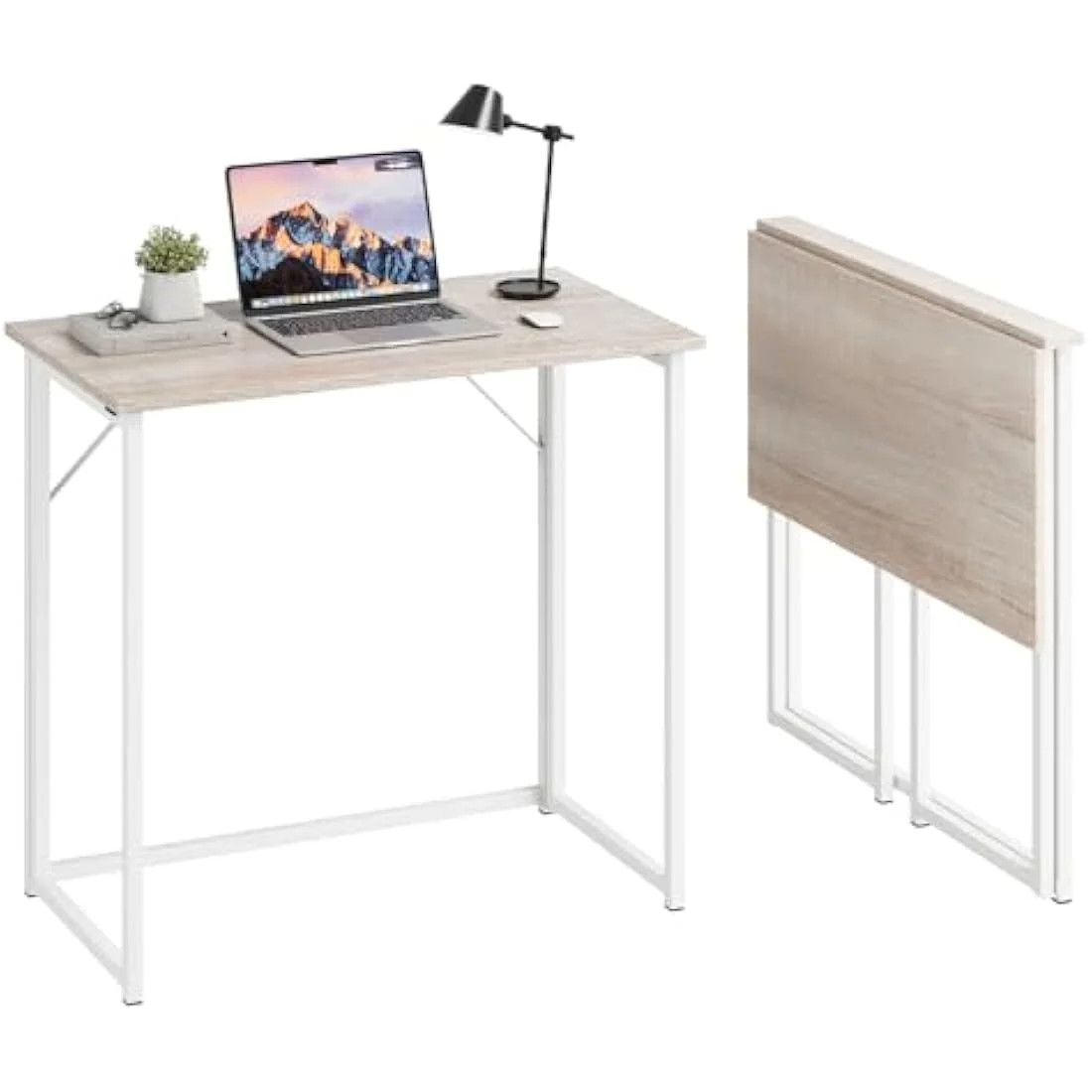 Dripex Folding Desk Foldable Small Computer Desk Writing Table for Small Place Easy Assembly, White 27 Dripex Folding Desk Foldable Small Computer Desk Writing Table for Small Place