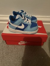 Infants Nike Dunk Low Retro QS Blue White Size 3.5 Infants