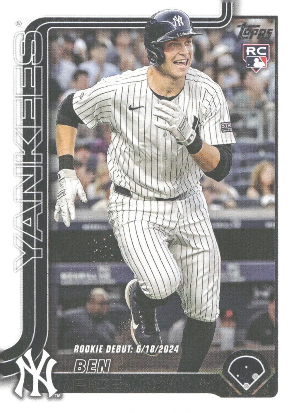 2025 Topps Update - #US25 Ben Rice Rookie Debut (RC) Yankees