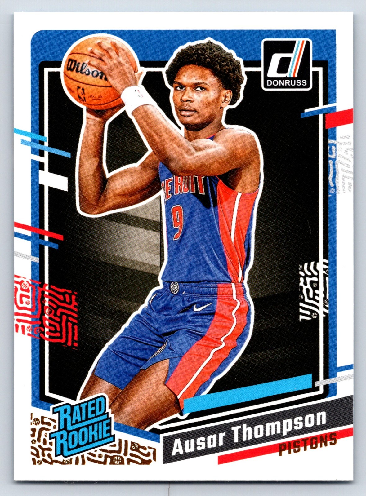 Ausar Thompson 2023-24 Panini Donruss Rated Rookie #228 RC Detroit Pistons