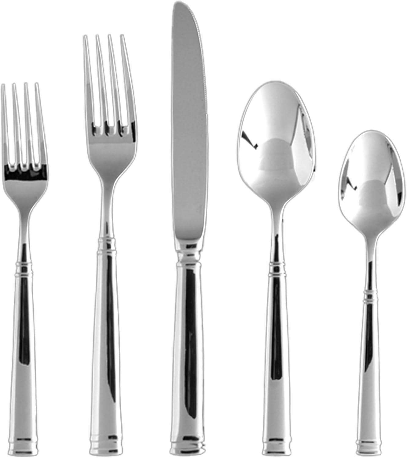 Bistro 18/10 Stainless Steel Flatware, 5 Piece Place Setting, Service for 1