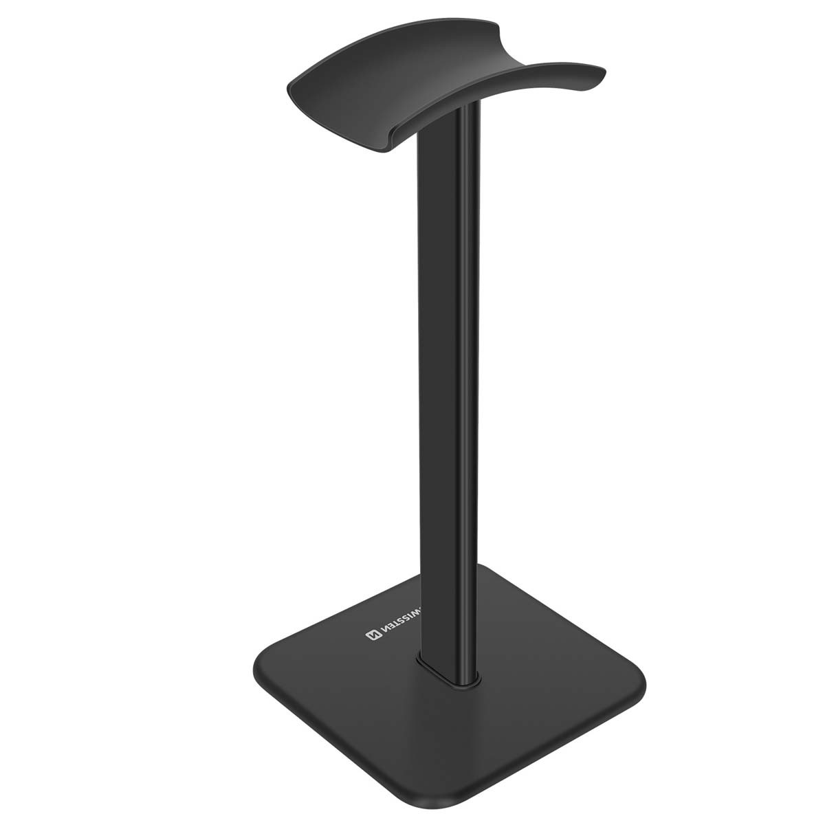 Support casque Swissten noir pour un setup de télétravail épuré et moderne