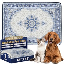 Washable Dog Pads 65"x48" 1 Pack, Reusable Dog Pee Pads Extra Large, Super Ab...