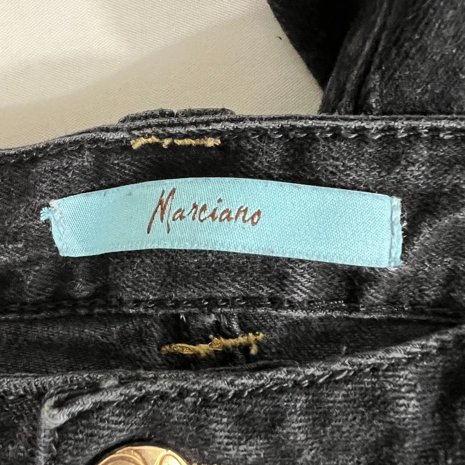 Женские джинсы Marciano размер 26 Y2K черные с заниженной талией эластичные узкие - Изображение 3 из 4
