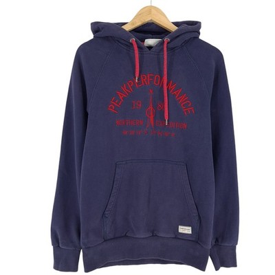 Peak Performance Kapuze Pullover Herren Blau Baumwolle Kg3 GRÖSSE S