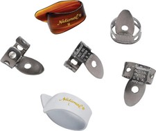 D'Addario Finger Picks Set for Acoustic Guitar and Banjo - Stainless Steel  Cel