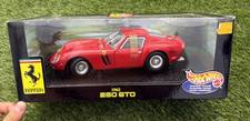 NIB Hot Wheels Mattel 1/18 Scale 1962 Red Diecast Ferrari 250 GTO Model Car
