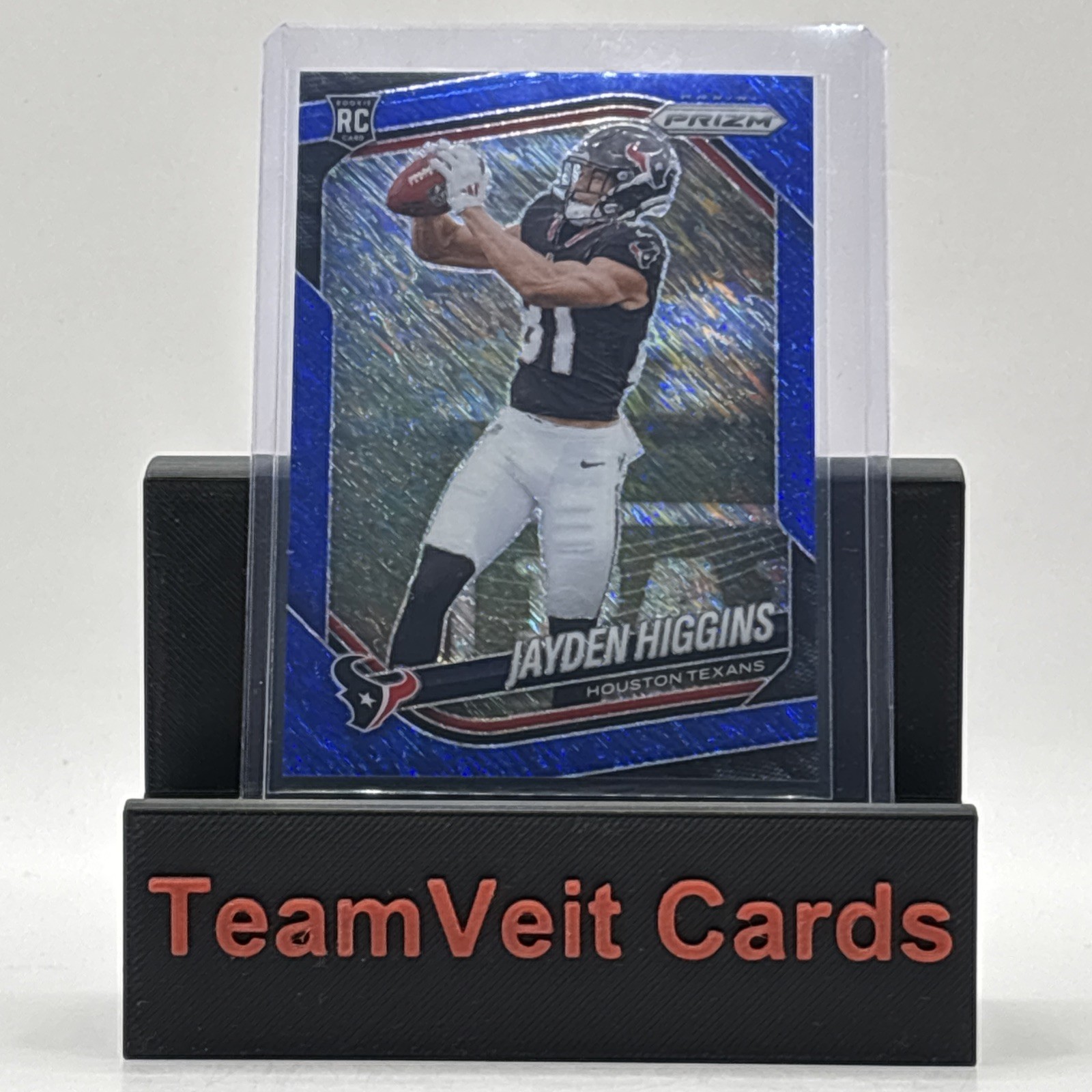 2025 Panini Prizm - Rookies Jayden Higgins #376 Blue Shimmer Prizm /35 (RC)