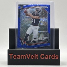 2025 Panini Prizm - Rookies Jayden Higgins #376 Blue Shimmer Prizm /35 (RC)