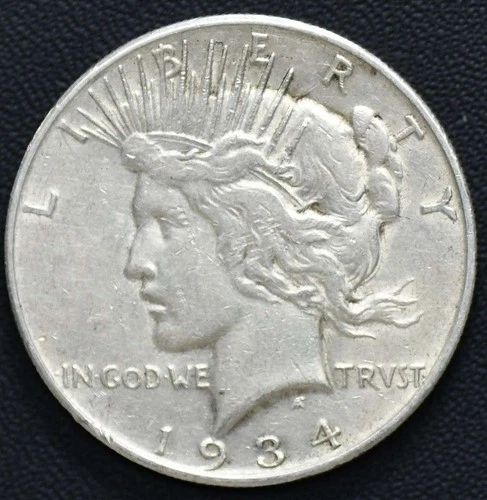 1934-S Peace Dollar Ch VF
