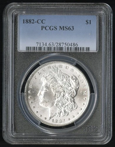 US Coin 1882-CC Morgan Silver Dollar PCGS MS63 Carson City NO RESERVE!