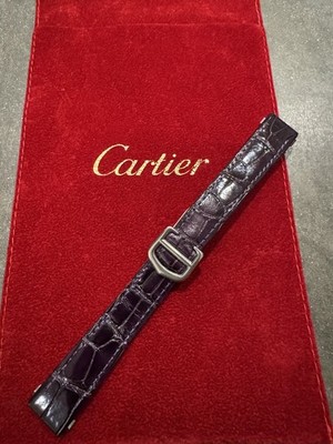Original Cartier Lederarmband mit Faltschließe f. Roadster, Neu, Dunkel- Lila