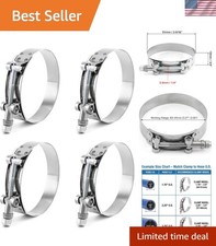 3 T-bolt Hose Clamp Stainless Steel Working Range 83mm-91mm For 3 Hose Id... 3 T-bolt Hose Clamp Stainless Steel Working Range 83mm-91mm For 3 Hose Id...