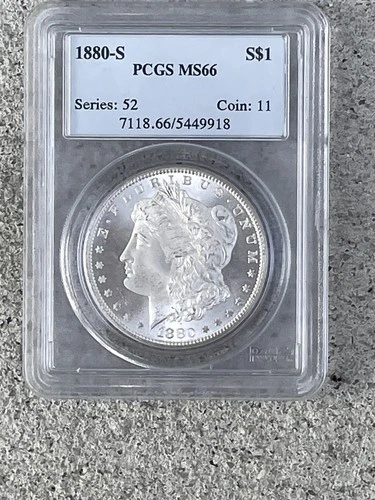 1880-S Morgan Silver Dollar MS66 PCGS