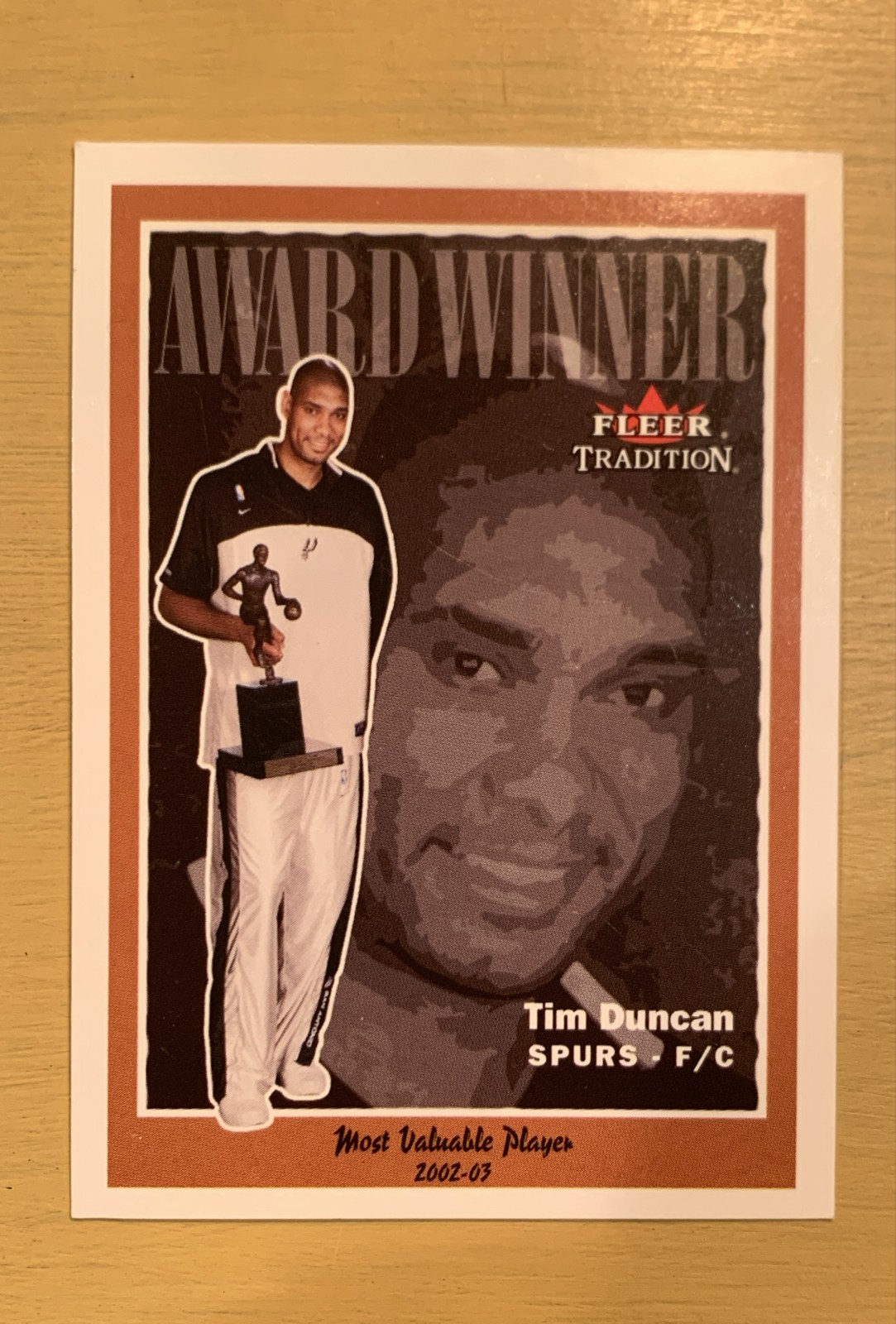 2003-04 Fleer Tradition - Award Winner Tim Duncan #221 San Antonio Spurs PF