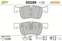 Bremsbelagsatz Scheibenbremse Essential Valeo 302269 FüR BMW 3Er Touring F31 F30
