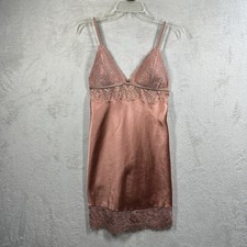 La Senza Satin Lace Trim Chemise Lingerie Slip Dress Sz M Medium