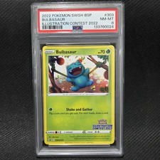 2022 Pokemon BULBASAUR SWSH303 Black Star Promo Illustration Contest NM/MT PSA 8 on eBay