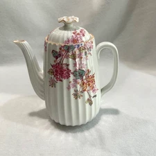 Spode China - Chelsea Garden Mustard Trim - 4 cup Coffee Pot - Multicolor Floral