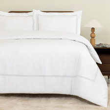 100% Cotton Embroidered Duvet Cover Set With Pillowcases Double /King /Superking