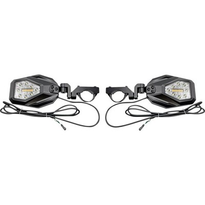 Custom Dynamics SXS Mirrors - LED Running Light/Turn Signal SXS-MIRROR