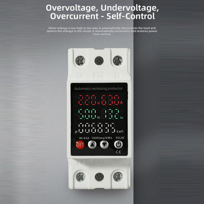 Spannungsschutzrelais AC 80V-300V 63A mit 130-300V Einstellbereich