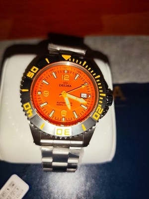 4km DIVER AutomatikUhr DELMA BLUE SHARK III Santiago SWISS MADE WATCH
