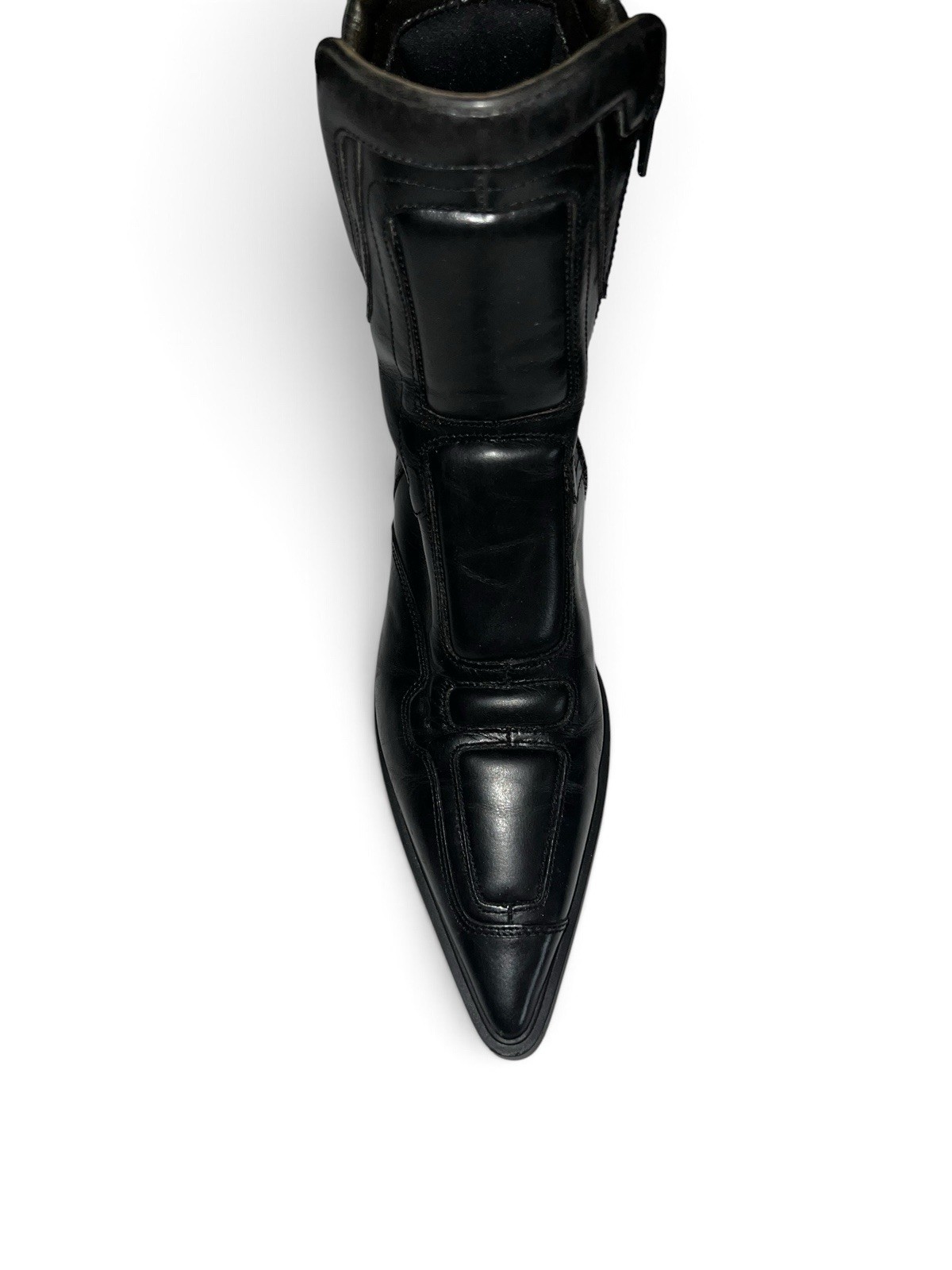 Vagabond Women Black Leather Dress Heel Pointy Toe Moto Boots sz 8 US EUR 38 image 7