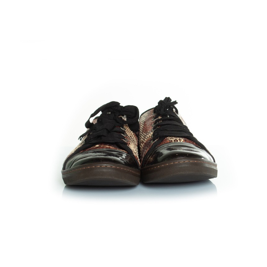 Lanvin Python Patent Leather Toe Sneaker Female B… - image 4