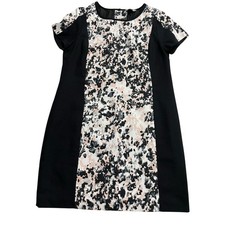 Banana Republic Sheath Dress Color Block Short Sleeve Lined Womens Sz 10 Black 