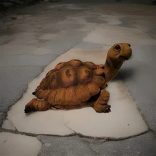 Vintage 1993 Universal Statuary Realistic Turtle Figurine Garden Decor Tortoise 