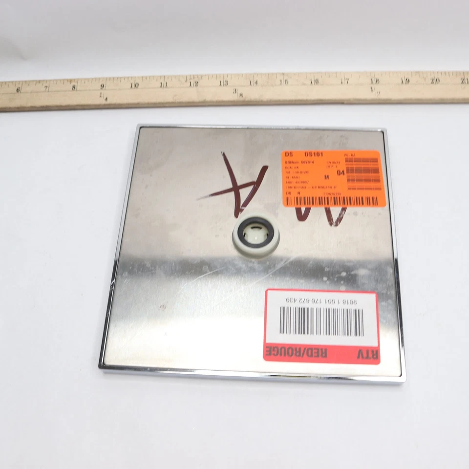 Cabezal de ducha de lluvia fijo de montaje en pared individual patrón de 1 pulverización cromo moderno  Foto 3 de 4