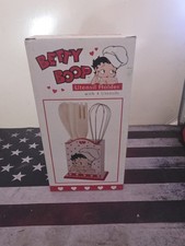 Vintage Betty Boop Utensil Holder Missing Ute...