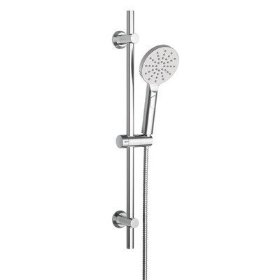 JOHO Edelstahl Duschset mit Duschstange 70cm, Handbrause mit 3 Strahlarten D12cm