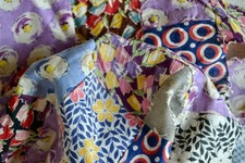 Lot of 1940's Quilt Square Pieces/Great for Small Sewing Projects