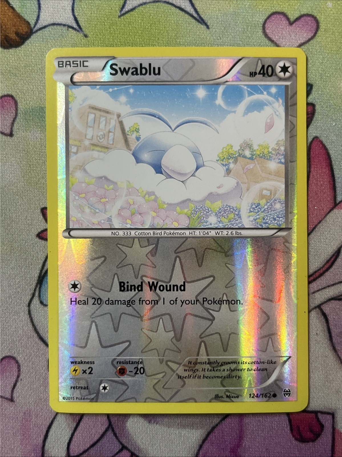 SWABLU 124/162 COMMON BREAKTHROUGH POKEMON REVERSE HOLO LP