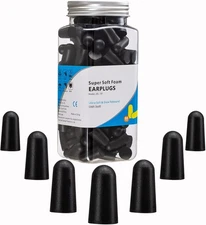 60 Pairs Bottled Earplugs for Noise Cancelling 60 Count (Pack of 1), Black 