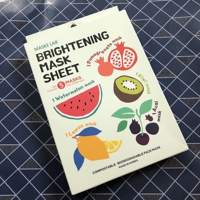 Mask Face Skin Maske Lab Brightening Daily 5 Pack Sheets Flavors New