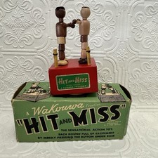 Vintage Hit and Miss Boxing Push Puppet Wakouwa RARE W/ Box works Perfect Read